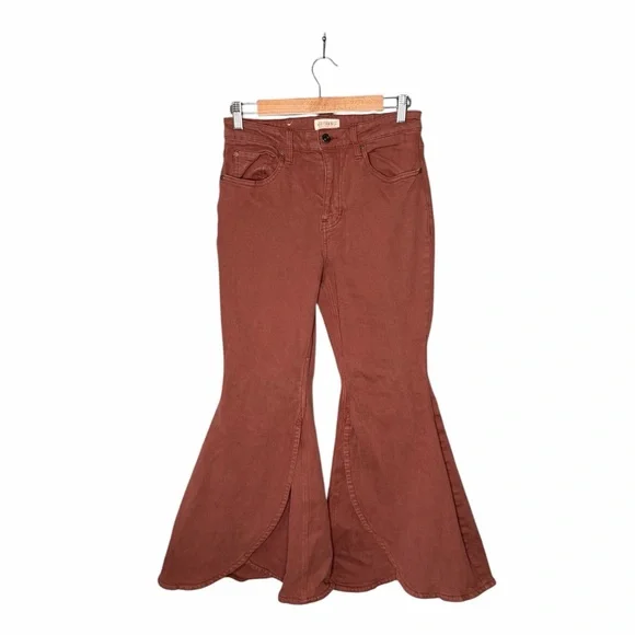 Shyanne High Rise Tulip Hem Super Flare Jeans - Picture 2 of 11